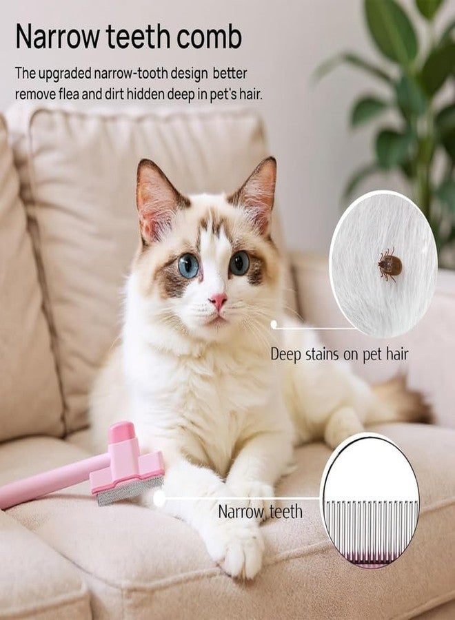 KittuPet Healing Brush Slicker Brush Long and Short Hair Types Comb Remove Hair Loss with One Massage Easy to Remove Hair Loss by Pressing a Button Pet Grooming Brush For Both Cats - Image 5